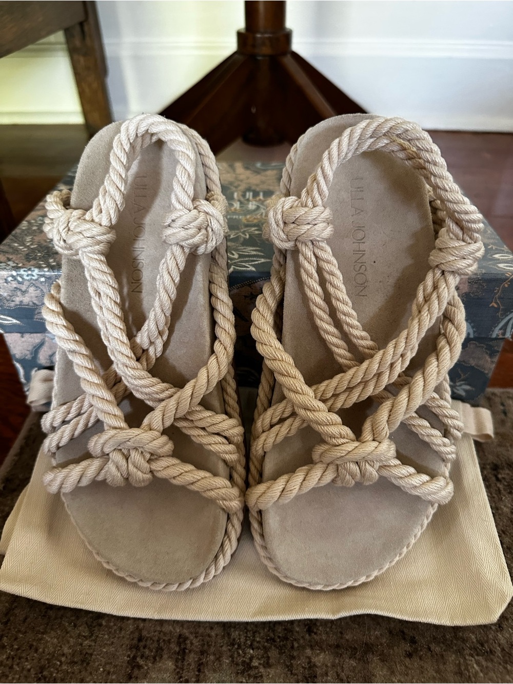 Ulla Johnson Natural Rope-Knot Sandal - fits women size 4 - Picture 6 of 6